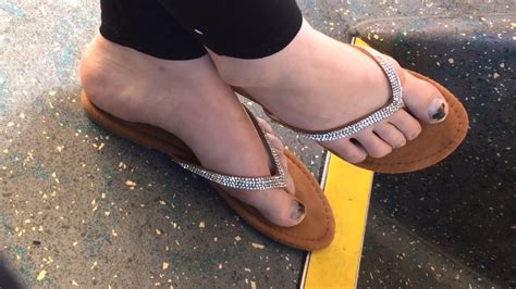 16m Gorgeous with Great Curves. . Candid feet flip flops